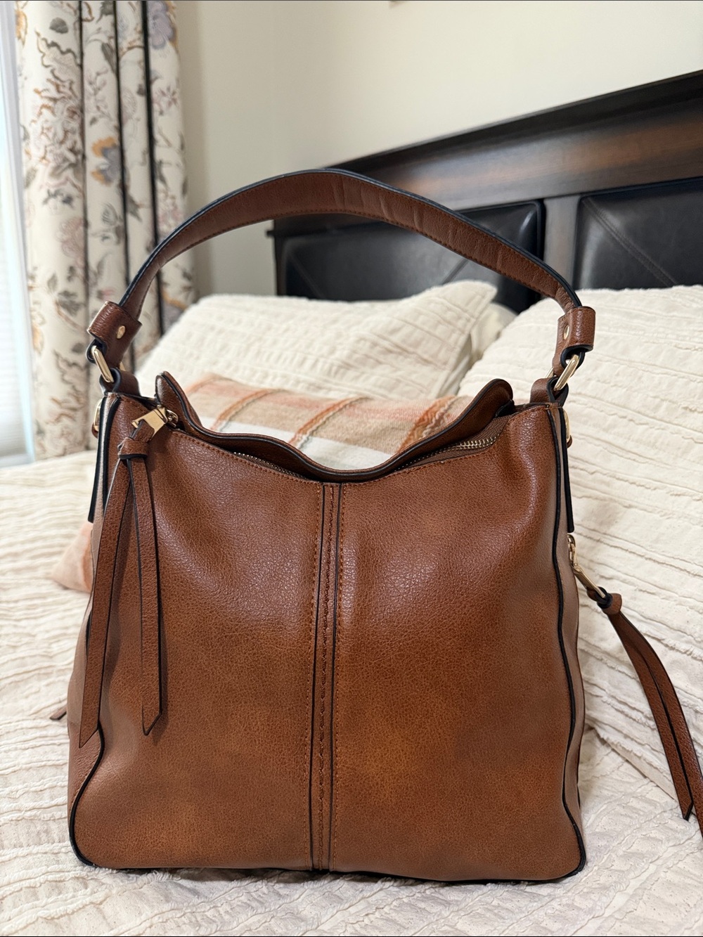 Classic Brown Leather Hobo Bag - Women